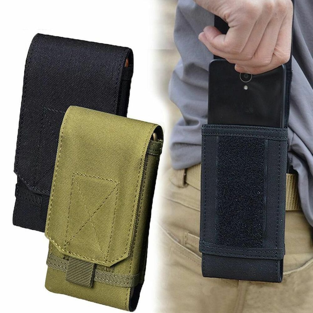 Outdoor Camouflage Bag Phone Holder Waist Belt Case Waterproof Nylon Hunting 9CM