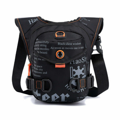 Men Nylon Leg Bags Belt Bag Pack Boys Travel Riding Crossbody Shoulder Bags