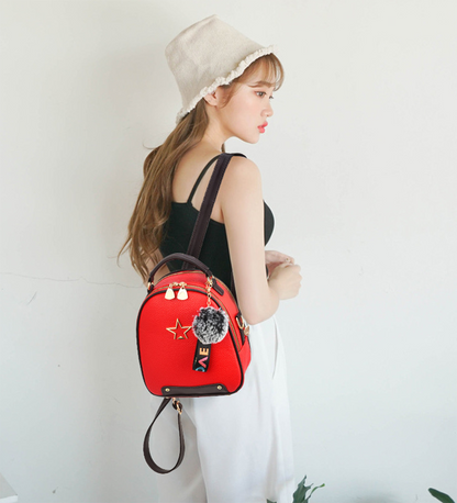 Fashion Women's PU Leather Backpack Bag Fashion Purse Cross Shoulder Travel Bag