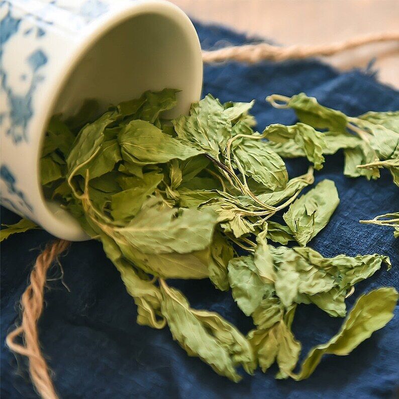 Organic Spearmint Leaf Dried Peppermint Herbal Menthae Makes A Healthy Tea
