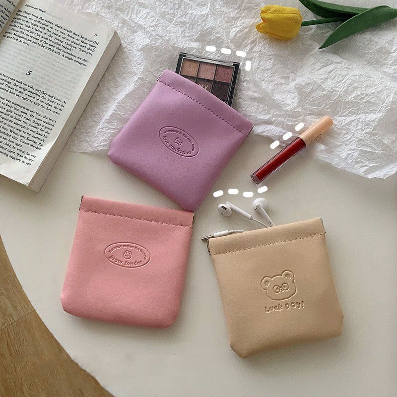 Cosmetic Bag Protective Sleeve Lipstick Storage Synthetic Leather Makeup Purse