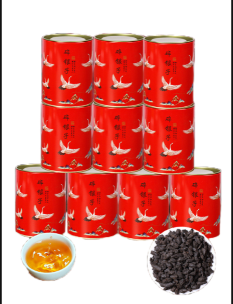 Glutinous Rice Fragrance Crushed Silver Tea Fossil Yunnan Pu'er Ripe Tea 50g/Can
