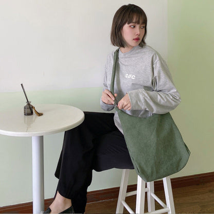 Women Striped Bags Zipper Crossbody & Shoulder Bag Eco Cloth Books Handbags