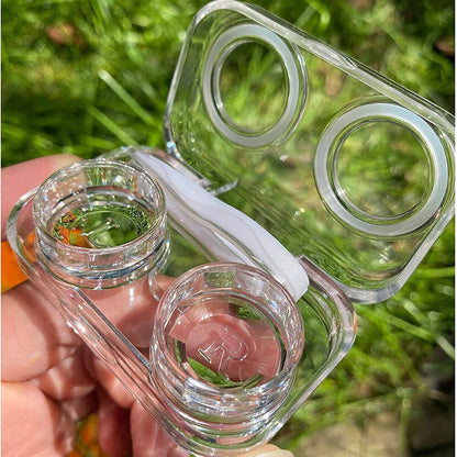 Contact Lens Cases Plastic Colorful Container Holder Portable Soak Storage Boxes