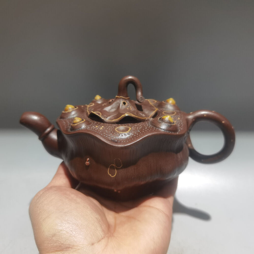 Chinese Yixing Zisha Clay Handmade Exquisite Teapot （五子登科 低款：陈鸣远 )