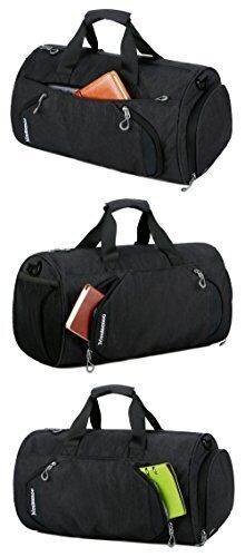 Gym Sports Small Duffel Bag for Men and Women with Shoes X-Small, Black/Black