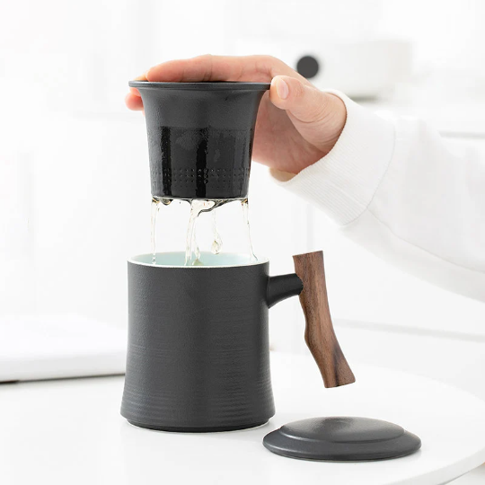 Ceramic Tea Cup with Infuser Coffee Tea Mug 380ml
