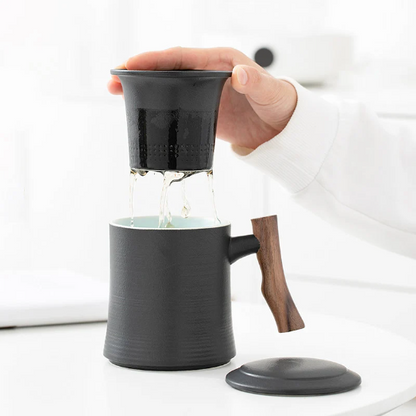Ceramic Tea Cup with Infuser Coffee Tea Mug 380ml