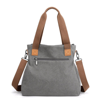 Women's Canvas Choulder Bag Casual Fashion Large Capacity Cross-body Bag