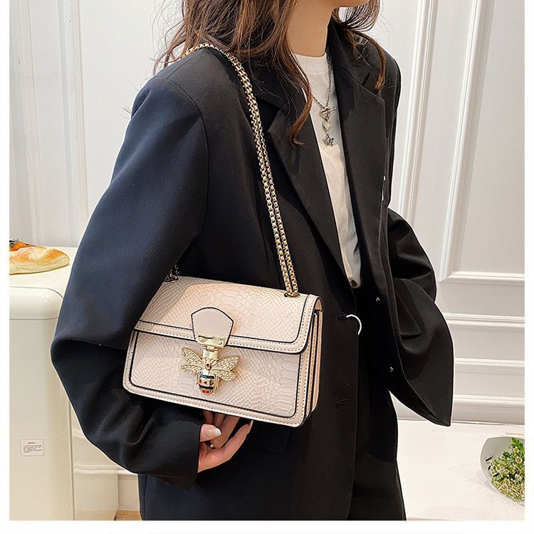 Women's Fashion Luxury Bag Crocodile Pattern One Shoulder Messenger Bag Chain
