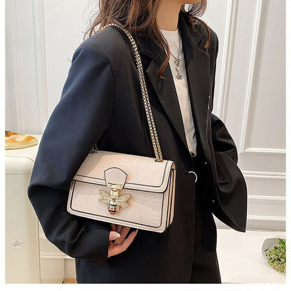 Women's Fashion Luxury Bag Crocodile Pattern One Shoulder Messenger Bag Chain