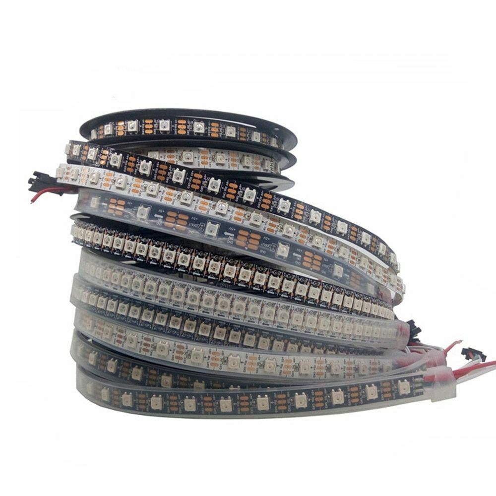 LED Strip Smart RGB Black 1m 2m 3m 4m 5m WS2812B WS2812 Individually Addressable