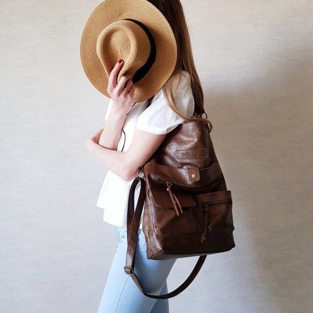 Bag Shoulder Leather Handbags Crossbody Fold Over High Quality Casual 43*24 CM