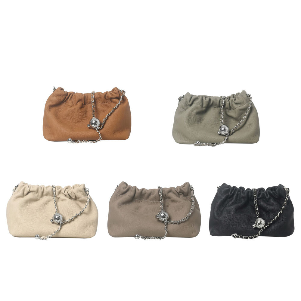 Small Mini Real Leather Clutch Purse Shoulder Bag Crossbody Adjustable Chain