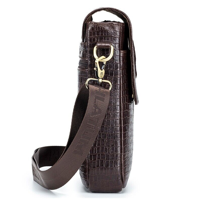 Real Leather Men's Bags, Desinger Crocodile Embossed Shoulder/Messenger bags