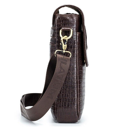 Real Leather Men's Bags, Desinger Crocodile Embossed Shoulder/Messenger bags