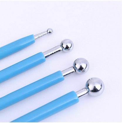 4Pcs/Set Quilling Paper Ball Impression Pen Plastic+Stainless DIY Handmade Tools