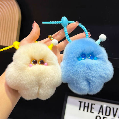 Cute Imitation otter Rabbit Hair Pendant Car Key Chain Bag Accessries Gifts