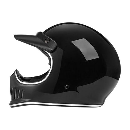 DOT Motorcycle Helmet Retro Helmets Vintage Motocross Dual Sport Off-Road ATV