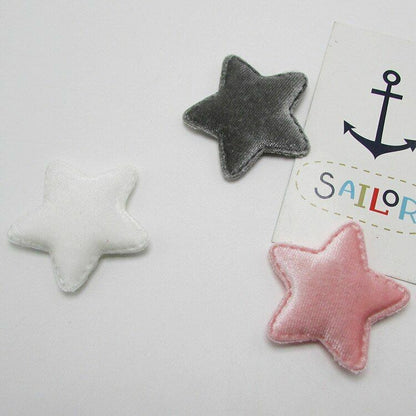 42Pcs/Lot 4.8cm Felt Star Shape Padded Appliques DIY Hairclips Accessories Patch
