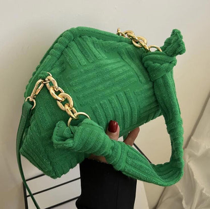 pattern women plush triangle clip handbag all-match bag shoulder bag