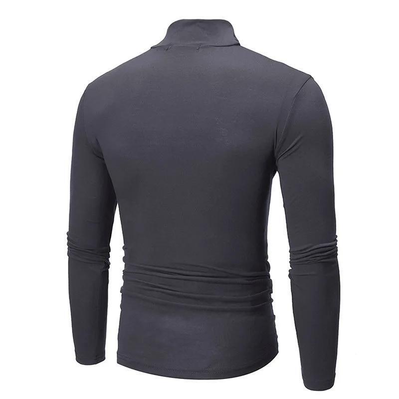 Men Roll Turtle Neck Tops T-Shirt Tee Winter Warm Thermal Long Sleeve Sweater