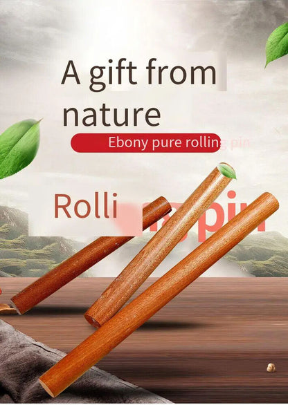 Rolling Pin Solid Wood Natural Unpainted Ebony Baking Tool Kitchen Dough Rollers