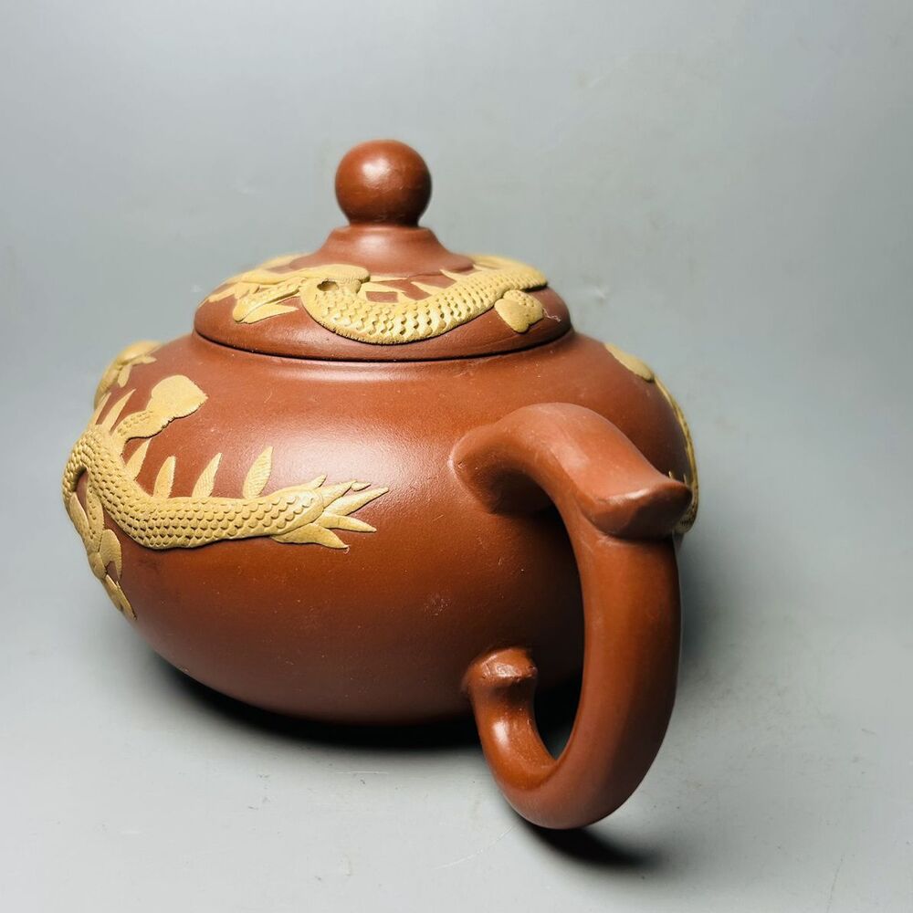 Vintage Chinese Yixing Purple Clay Teapot Zisha Ceremony Ceramic Dragon Teaware