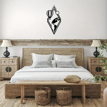1pc Balloons And Globes Wall Decor, Metal Wall Decor Home Living room Decor