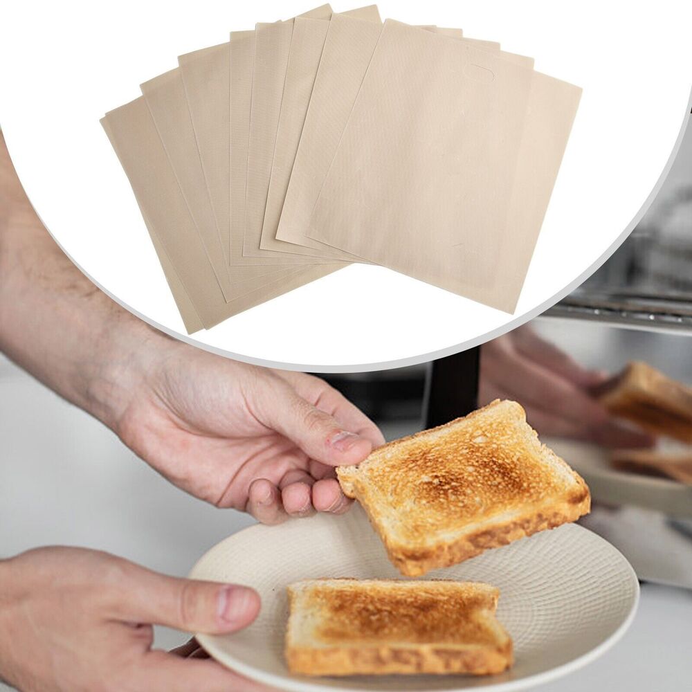 Toaster Bags Toasted Sandwiches Reusable Safe 10 Pieces Heat Resistant