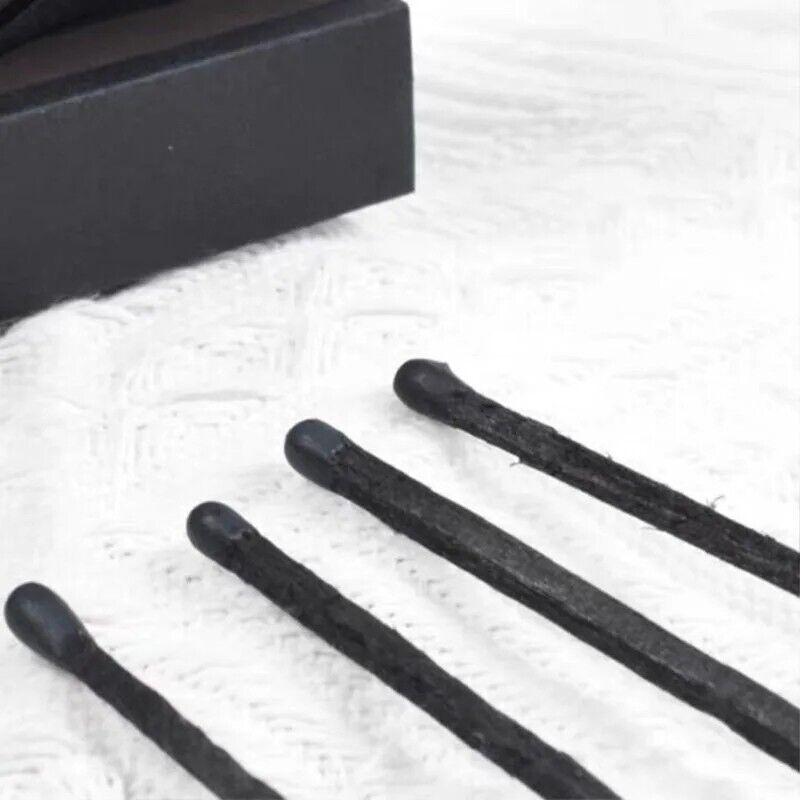 Matches 80Pcs All Black Nostalgia Cool Fragrant Candles Cigar Lighter Tool 100mm