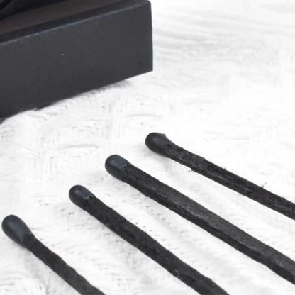 Matches 80Pcs All Black Nostalgia Cool Fragrant Candles Cigar Lighter Tool 100mm