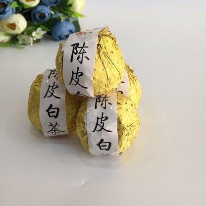 White tea filled orange Fuding Chenpi Bai Cha Old Shou Mei-