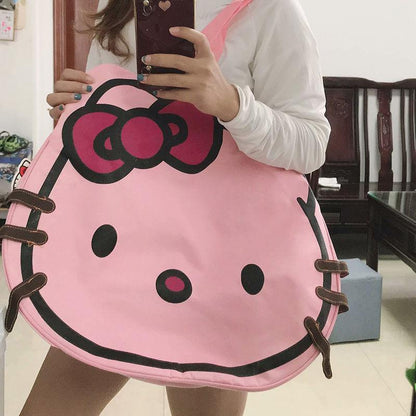 Cute Hello Kitty Shoulder Bag Handbag Tote Travel Storage Bag Large Capacity NEW