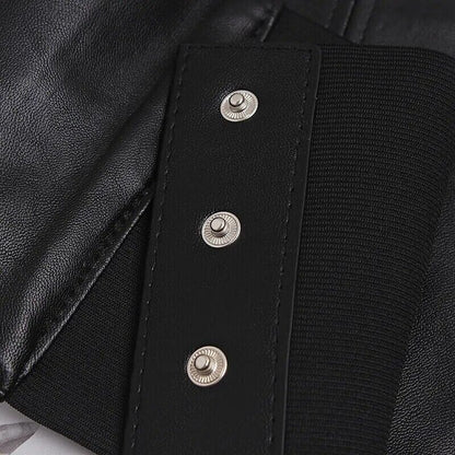 Women Wide Belt Plus Size Elastic Soft PU Leather Corset Waist Sweater Waistband