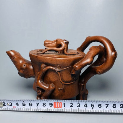 Vintage China Yixing Purple Clay Teapot Zisha Ceremony Nice Plum Blossom Teaware