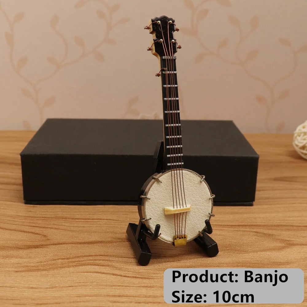 Miniature Guzheng Model Mini Musical Instrument Desktop Ornaments Chinese Gifts