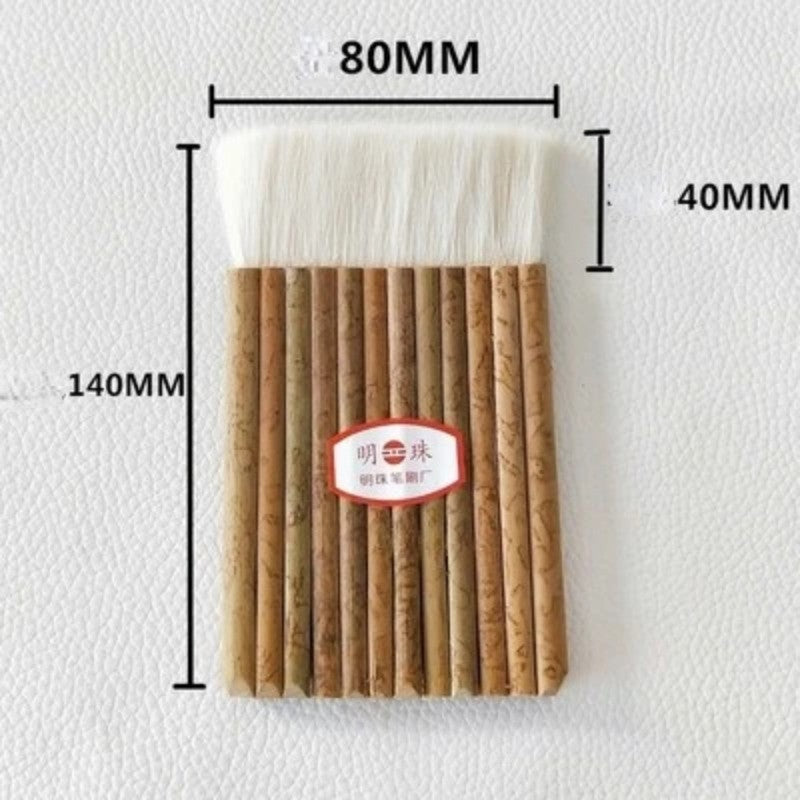 Soft Fleece Line Brush Painting Installation Brush Scrub Brush Bamboo Paint Brush -