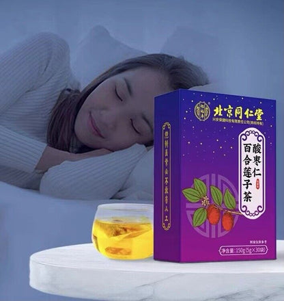 同仁堂怡福寿酸枣仁百合莲子茶 枣仁睡眠养生茶150g TongRenTang Sour Date and Lily Lotus Seed Tea 150g