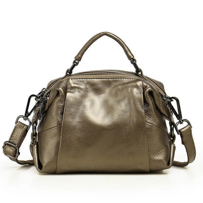 Winter Shoulder Bag Ladies Genuine Handbag Women Cowhide Crossbody Bags