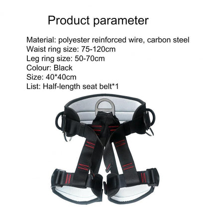 Outdoor Anti Fall Rescue Climbing Cave Outdoor Half-length Seat Belt Safety