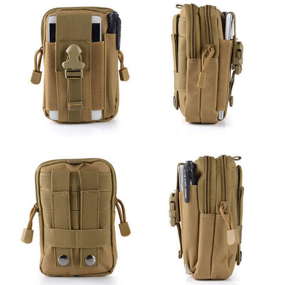 Men Tactical Pouch Belt Waist Pack Bag Pack Running Pouch Travel Camping Bag