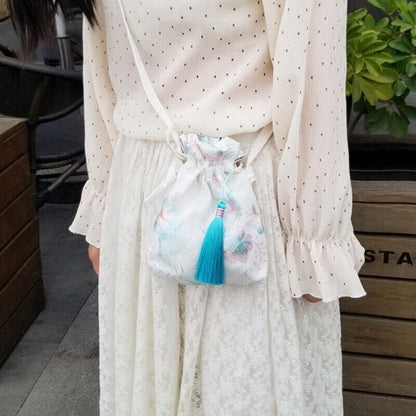 Lovely Embroidered Chinese Hanfu Purse Tote Bag Wallet Handbag Change Purse