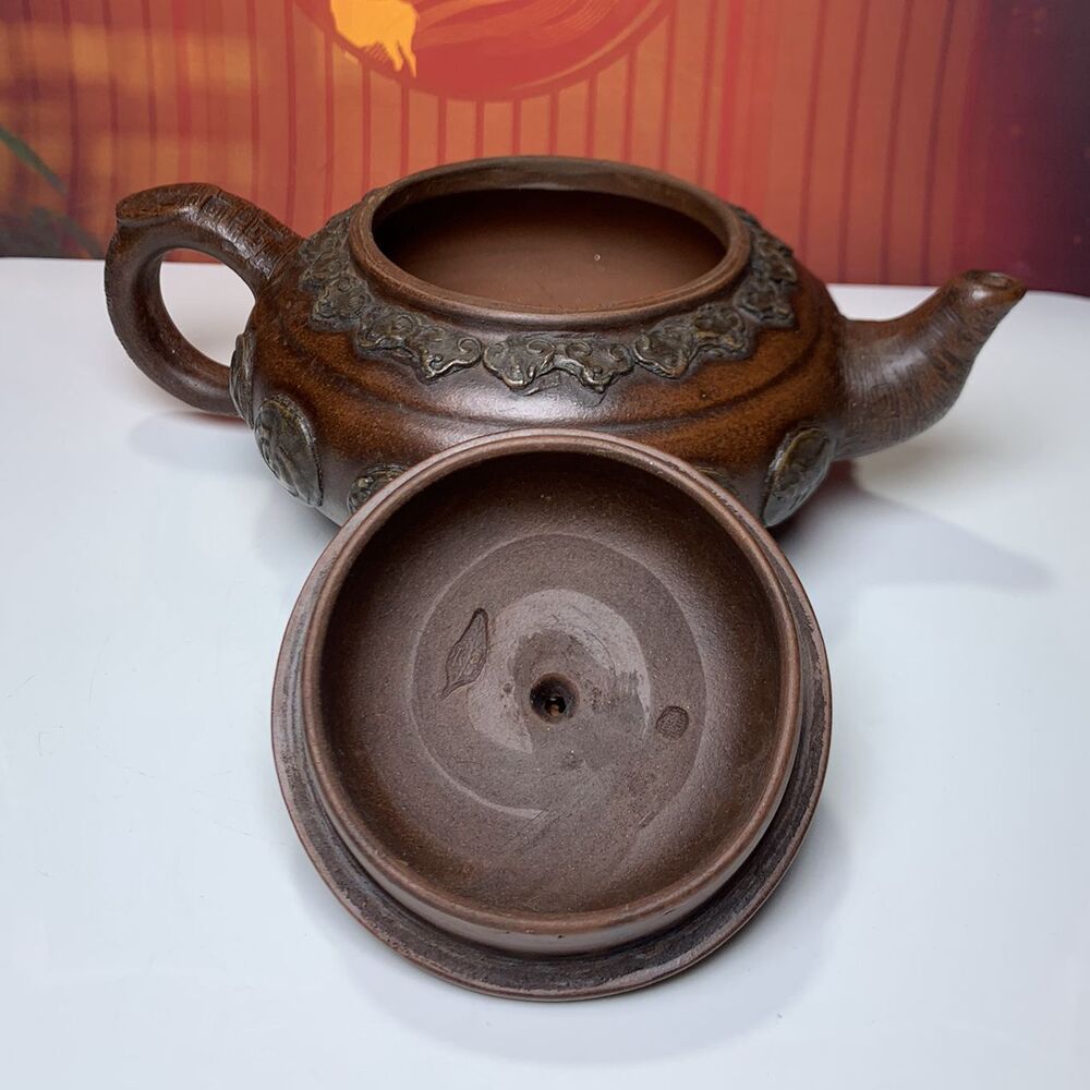 Antique Chinese Yixing Purple Clay Teapot Zisha Ceremony Ceramic Teacup Teapots