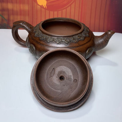 Antique Chinese Yixing Purple Clay Teapot Zisha Ceremony Ceramic Teacup Teapots