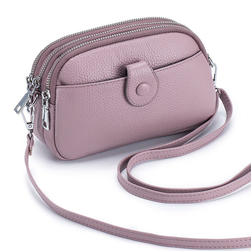Spring Street Bag Trendy Genuine Leather Purse One Shoulder Messenger Bag Shell