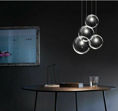Glass Ball Pendant Lamp Nordic Modern Minimalist Single-head Restaurant Light AC