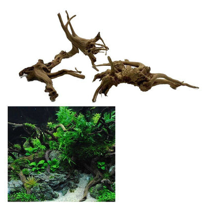 Aquarium Decorations Natural Tree Trunk Driftwood Fish Tank Wood Ornament 8-20cm