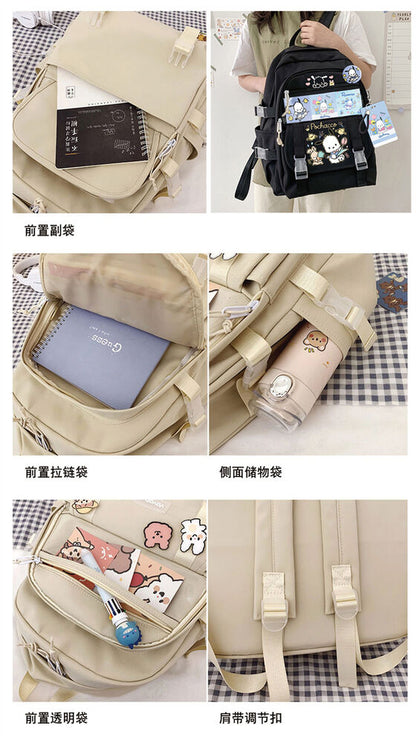 Cartoon Pochacco Casual Backpack Schoolbag Student Travel Bag Handbags Unisex