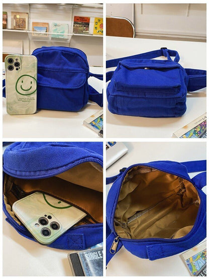 Canvas Messenger Bag Women Nylon Crossbody Bag Mini Handbags Summer Shoulder Bag
